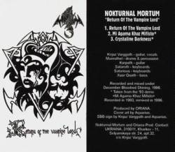 Nokturnal Mortum : Return of the Vampire Lord